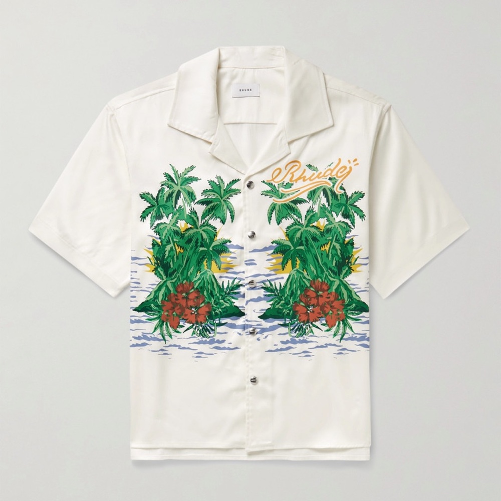 Rhude Palmas Snap-Up Camp Shirt